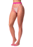 Collant large maille rose 
