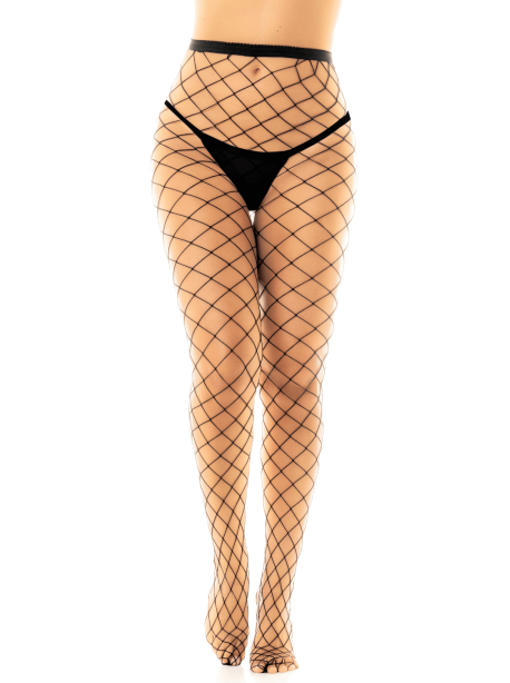 Collant large maille noire 