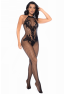 Combinaison en résille noir 
