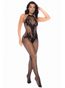 Combinaison en résille noir 