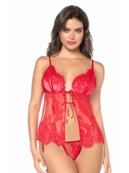 Babydoll Mapalé espiègle avec string à nouer 