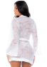 Peignoir en dentelle blanche 