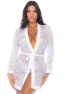 Peignoir en dentelle blanche 