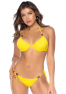 Bikini Jaune à Armatures et Perles 