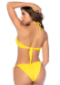 Bikini Jaune à Armatures et Perles 