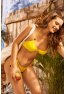 Bikini Jaune à Armatures et Perles 
