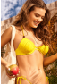 Bikini Jaune à Armatures et Perles 