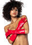 Gants en vinyle rouge 