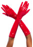Gants en vinyle rouge 