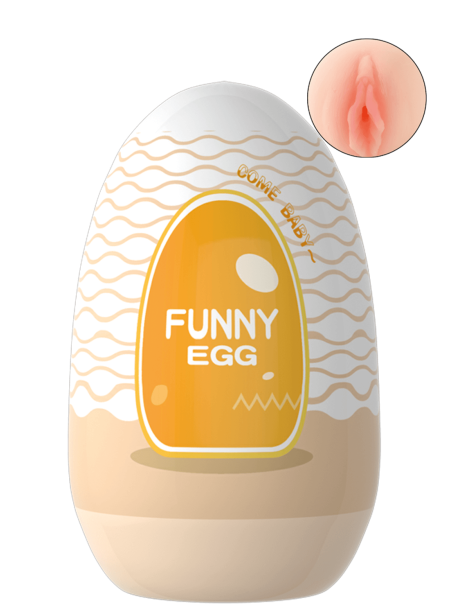 Gaine Masturbatrice Réutilisable FUNNY EGG – Design Réaliste Vagin lèvres moyennes