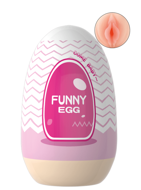 Gaine Masturbatrice Réutilisable FUNNY EGG – Design Réaliste Vagin lèvres épaisses