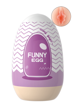 Gaine Masturbatrice Réutilisable FUNNY EGG – Design Réaliste Vagin lèvres charnus
