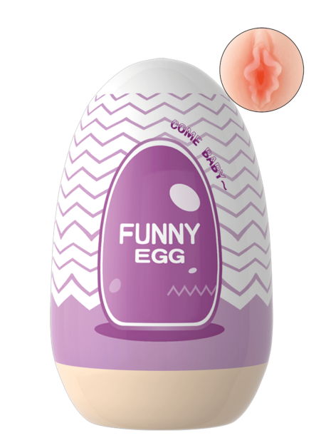Gaine Masturbatrice Réutilisable FUNNY EGG – Design Réaliste Vagin lèvres charnus