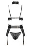 Velvet sin lingerie set - Black