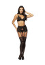 Velvet sin lingerie set - Black