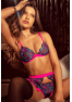 Ensemble lingerie 3 pièces bleu et rose brodé avec sequins – Mapalé