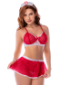 Ensemble infirmière lingerie noir avec jupe – Mapalé