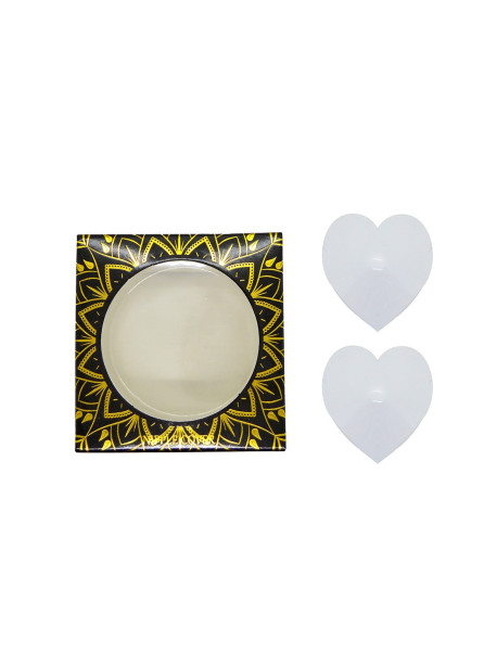 Nipple Métal blanc Cache tétons cœur 