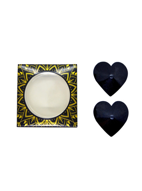 Nipple Métal noir Cache tétons cœur 