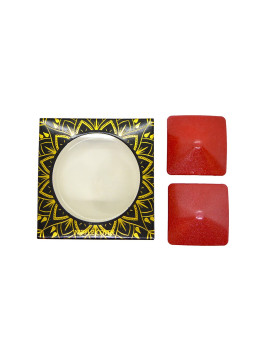 Nipple Métal rouge Cache tétons carré 