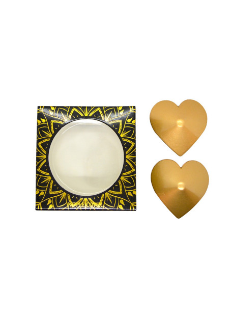 Nipple Métal doré Cache tétons cœur 