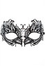 Masque vénitien Greta rigide noir avec strass 