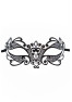 Masque vénitien Gaia rigide noir avec strass 
