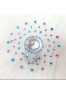Paire de cache tétons adhésifs strass bleu et violet 