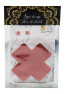 Paire de cache tétons adhésifs croix pailletée rouge 