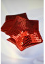 Paire de cache tétons adhésifs étoile pailletée sequin rouge 