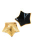 Paire de cache tétons adhésifs étoile pailletée sequin doré 