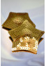Paire de cache tétons adhésifs étoile pailletée sequin doré 