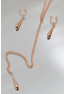 bijoux de corps, pinces de seins goutte et tour de cou chainette 