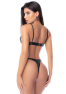 Ensemble lingerie 4 pièces noir effet wetlook – Mapalé