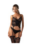 Lune Bellis corset et string - Noirs