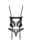 Lune Bellis corset and thong - Black