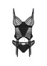 Lune Bellis corset et string - Noirs