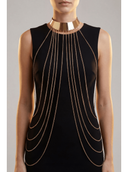 Bijou Tour de cou avec chaines de corps doré 