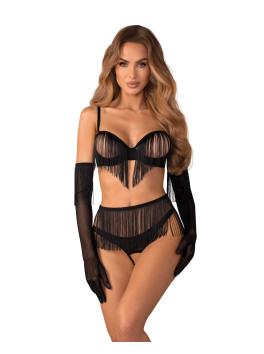 Rossay ensemble ouvert 4 pièces - Noir