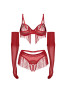 Rossay ensemble ouvert 4 pièces - Rouge