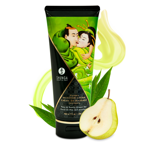 Köstliche Massagecreme - Pear und exotisch grüner Tee