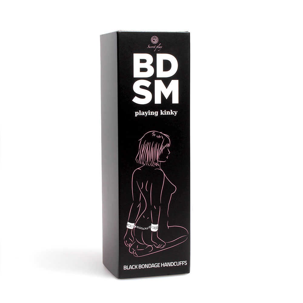 Menottes de bondage noires - Secret play - BDSM collection — Secret Play, sélection SENVÉLYA