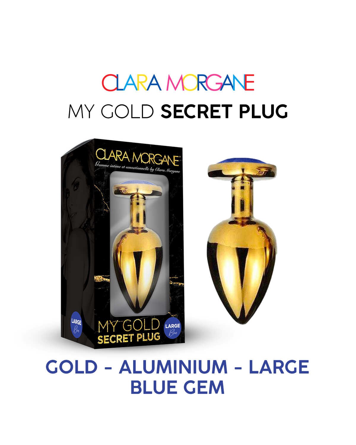 My Gold Secret Plug - Bleu — Clara Morgane, sélection SENVÉLYA