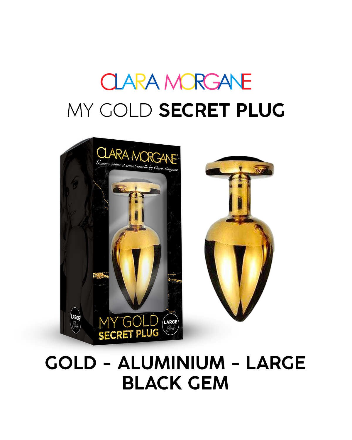 My Gold Secret Plug - Noir — Clara Morgane, sélection SENVÉLYA
