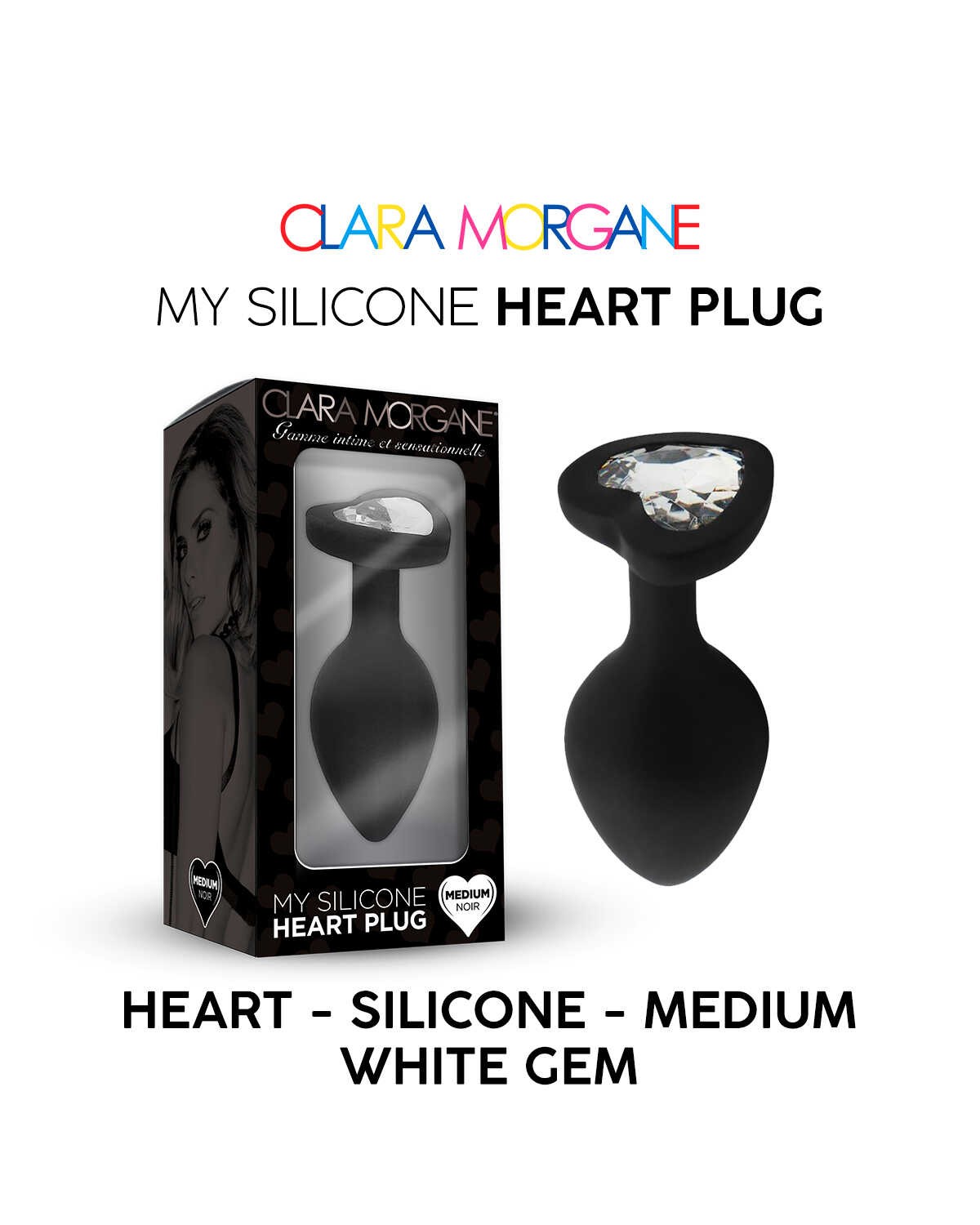 My Silicone Heart Plug - Noir — Clara Morgane, sélection SENVÉLYA