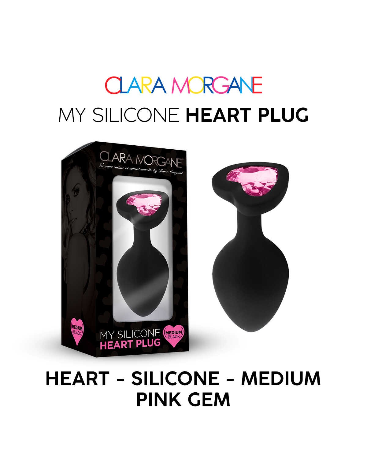 My Silicone Heart Plug - Gem rose — Clara Morgane, sélection SENVÉLYA