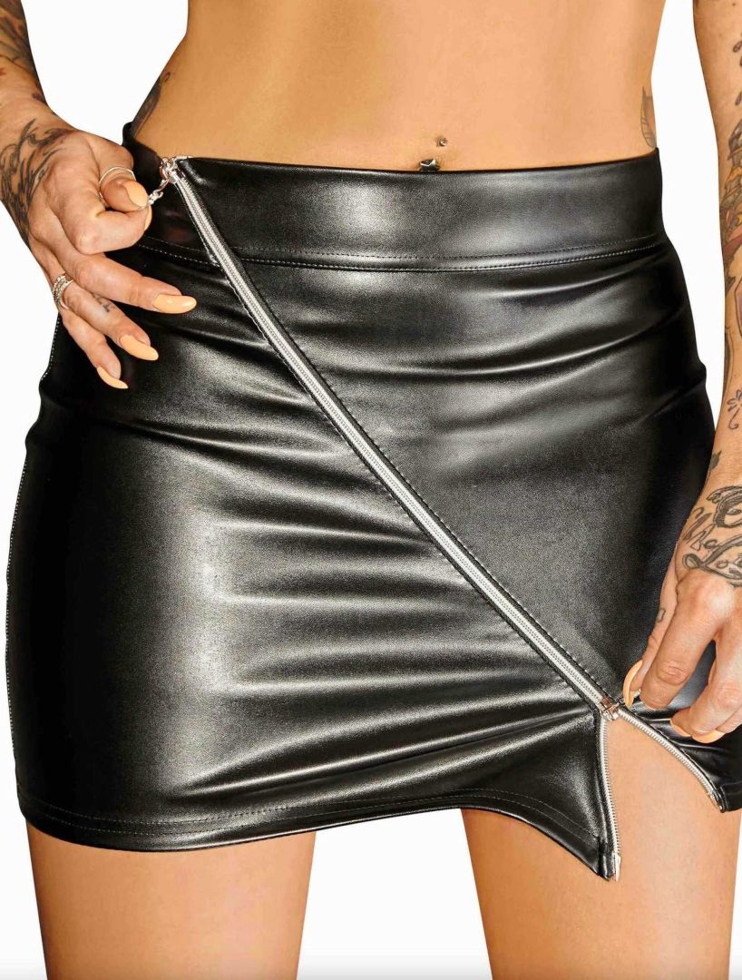 F126 miljøvenlig læderminiskirt