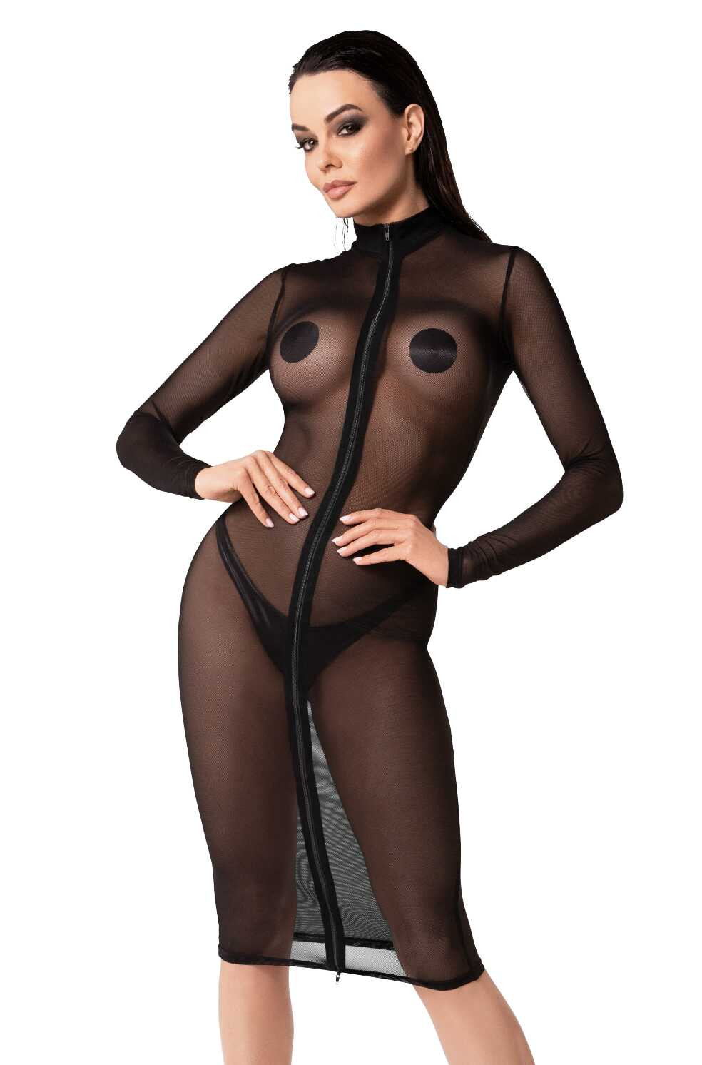 F347 Midi Robe Ecstasy — Noir Handmade, sélection SENVÉLYA