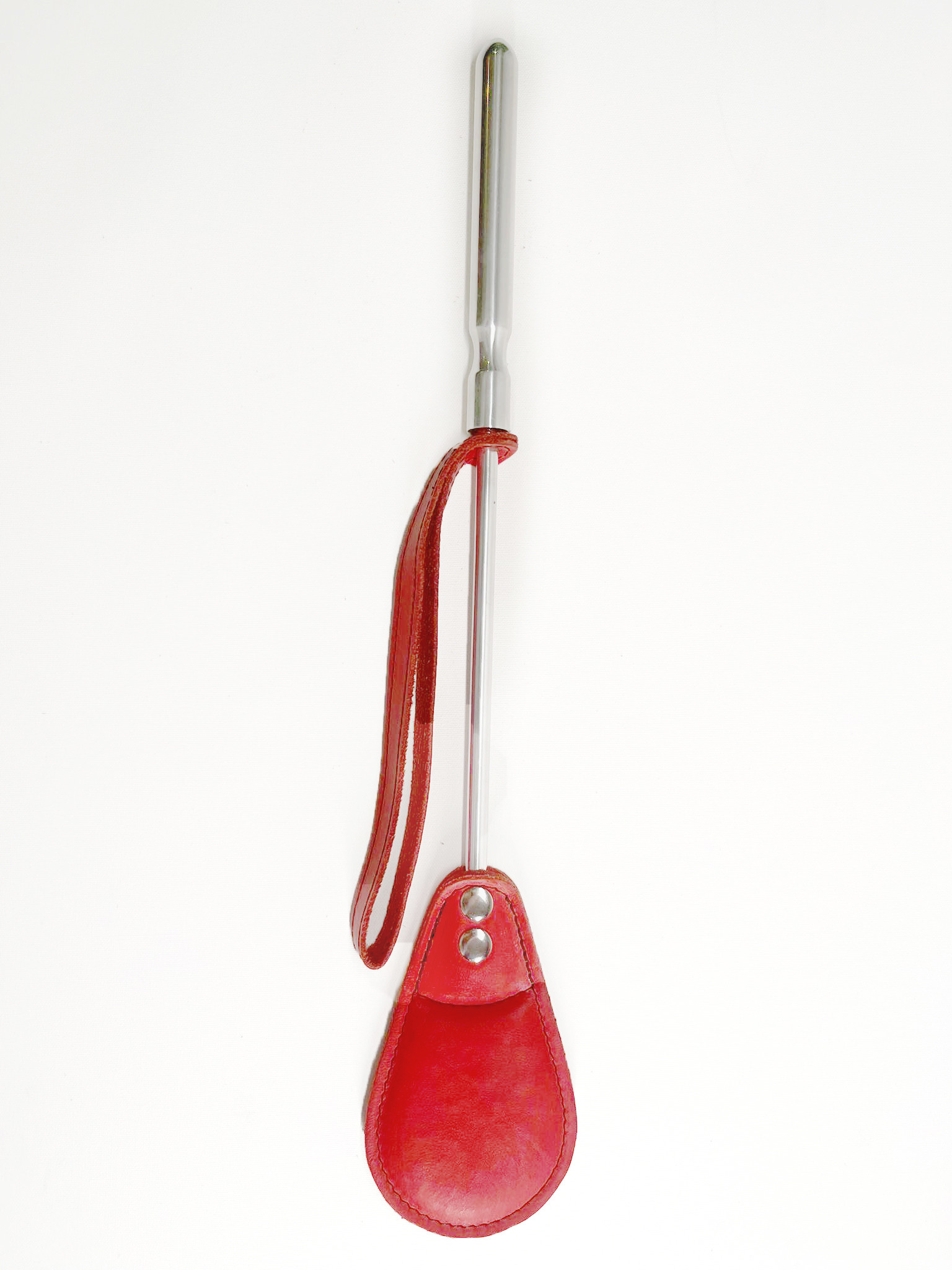 Cravache Métal Courte mèche Large Rouge — The Sinners, sélection SENVÉLYA