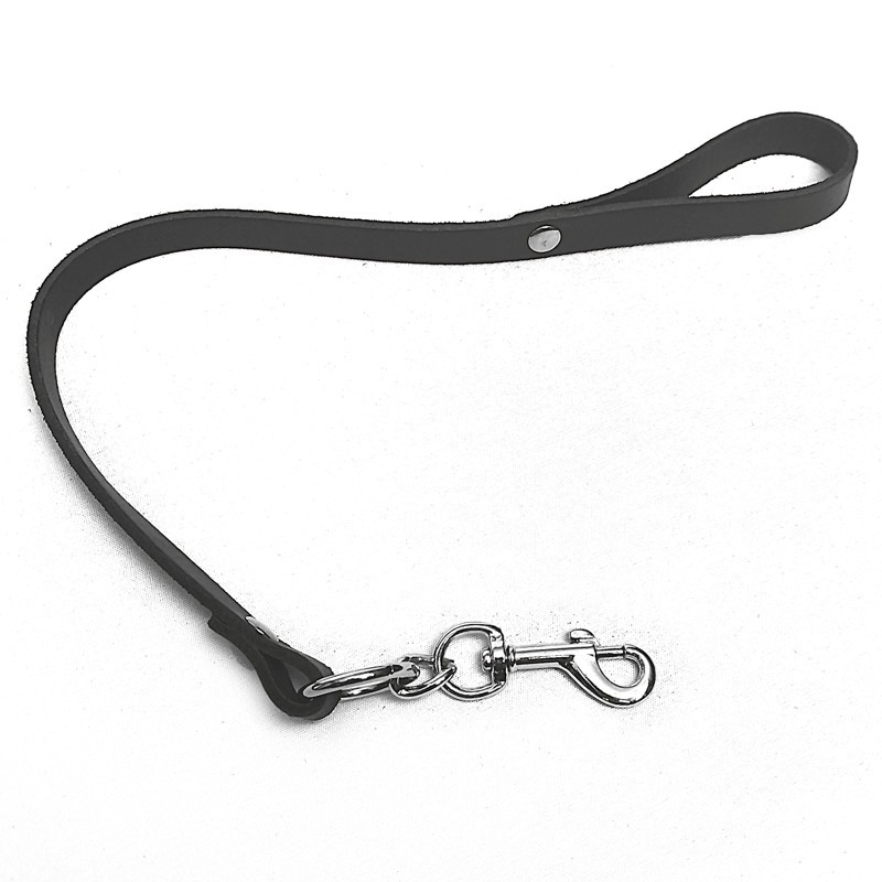 Laisse courte cuir Noir — The Sinners, sélection SENVÉLYA